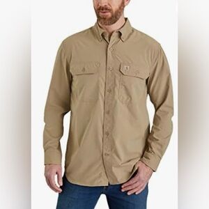 Carhartt Men's Tan Casual Button Down Shirt